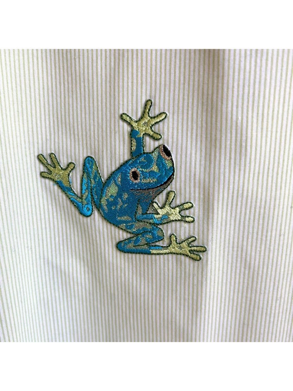 Vintage Y2K Mili Designs Blouse with Whimsical Embroidered Frogs! - Picture 5 of 11